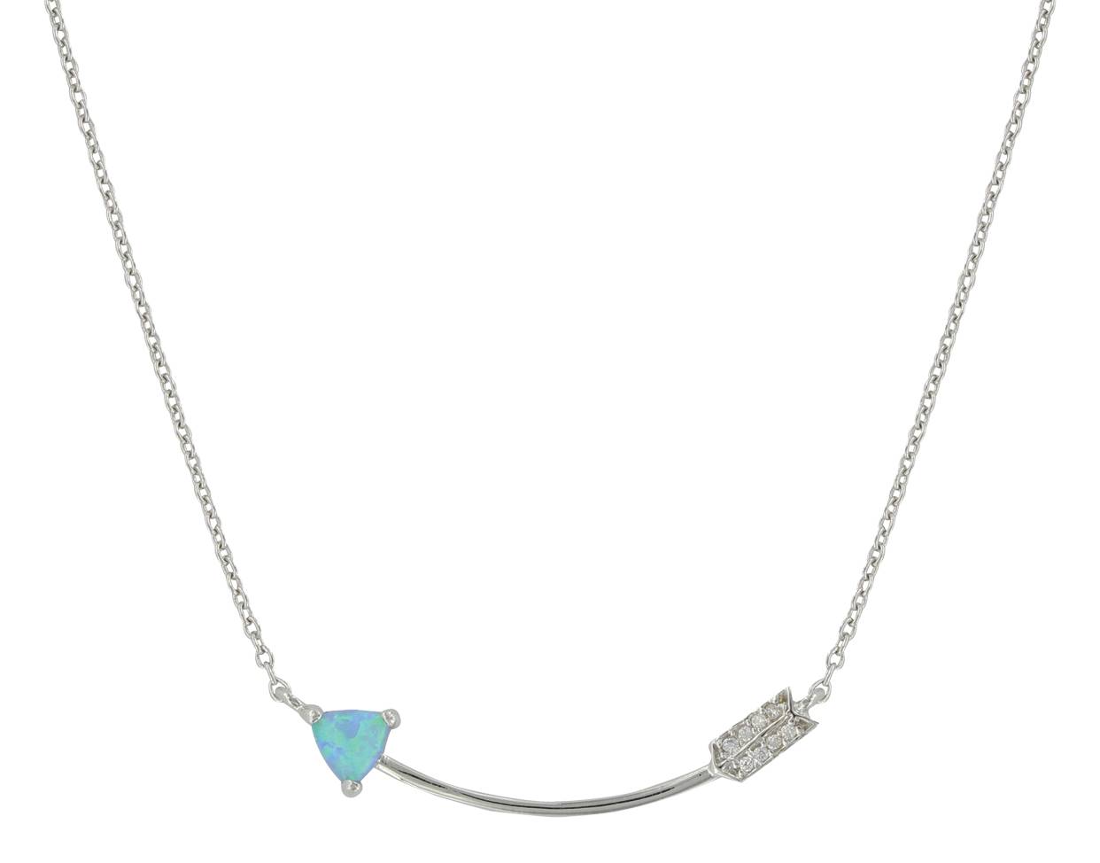 Montana Silversmiths Curved Opal Arrow Necklace