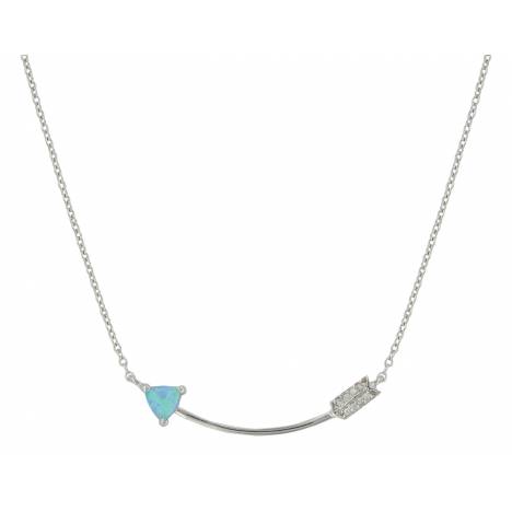 Montana Silversmiths Curved Opal Arrow Necklace