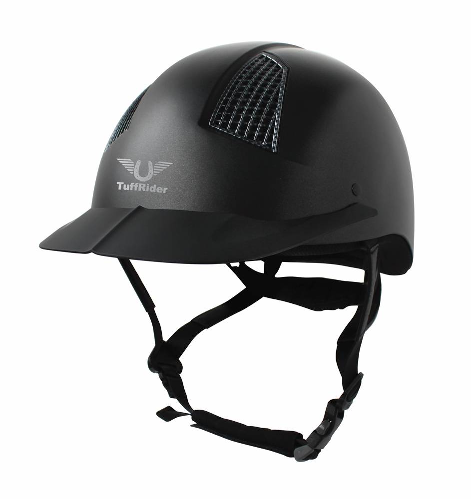 TuffRider Starter Helmet With Carbon Fiber Print Grill