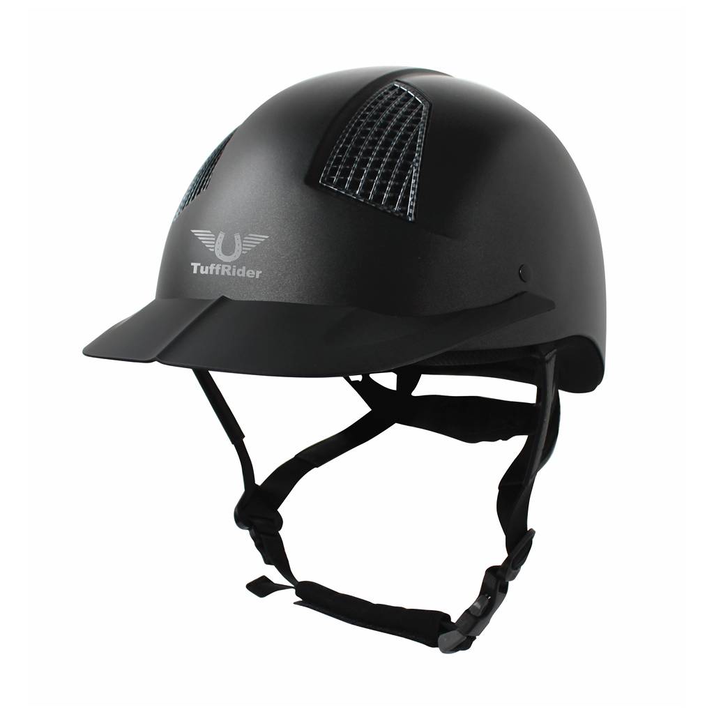 TuffRider Starter Helmet With Carbon Fiber Print Grill