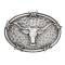 Ariat Oval Longhorn Barb Wire Buckle