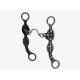 Metalab Southwest Collection Grey Steel Cross Ported Chain Bit