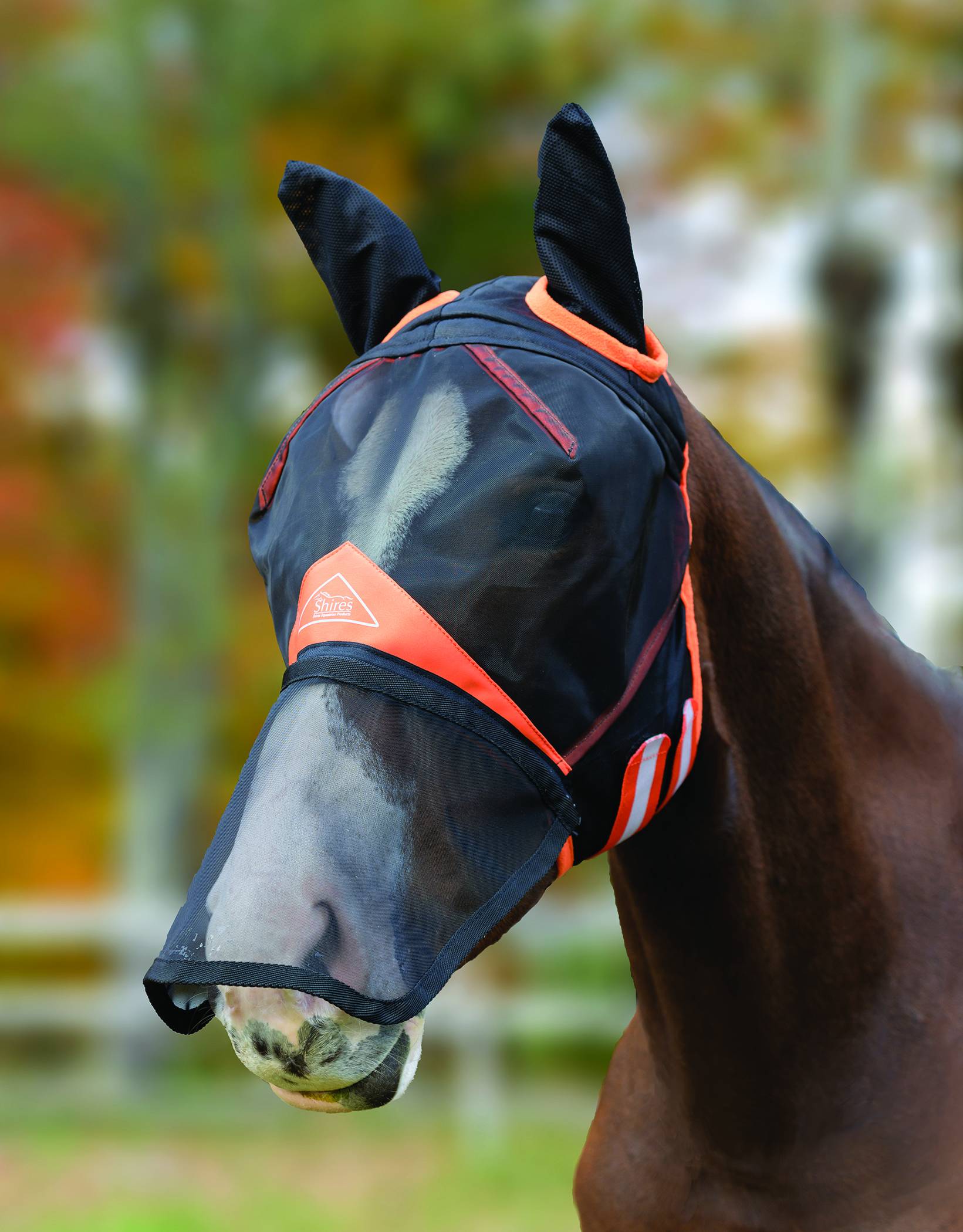 Shires Full Face Fly Mask w/ Detachable Nose