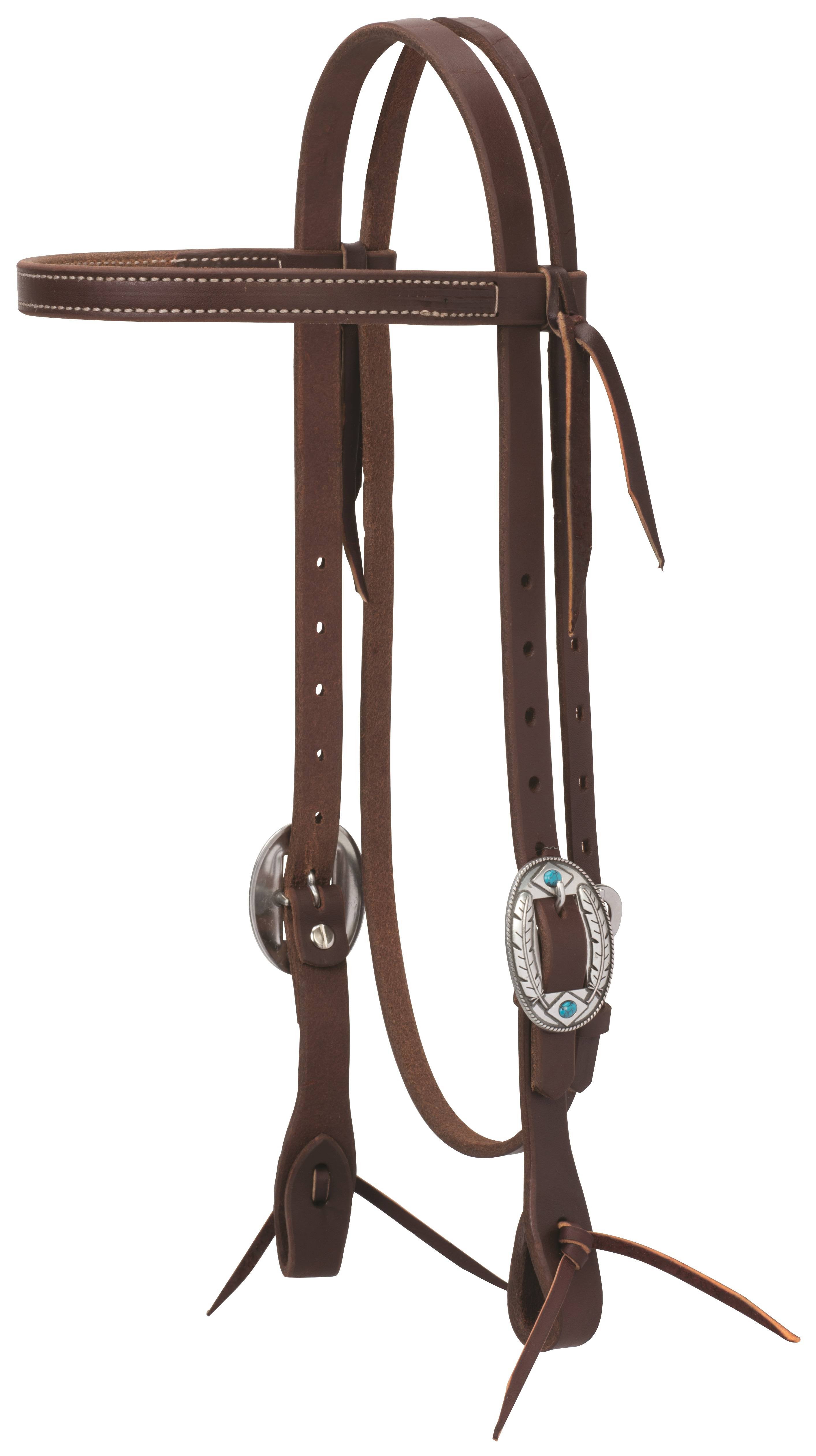 Weaver Working Tack Feather Designer Hardware Straight Browband Headstall