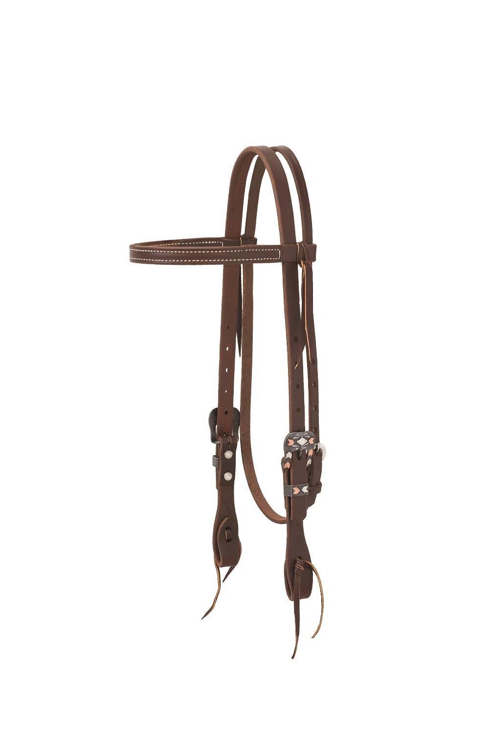 Weaver Working Tack Chevron Designer Hardware Straight Browband Headstall
