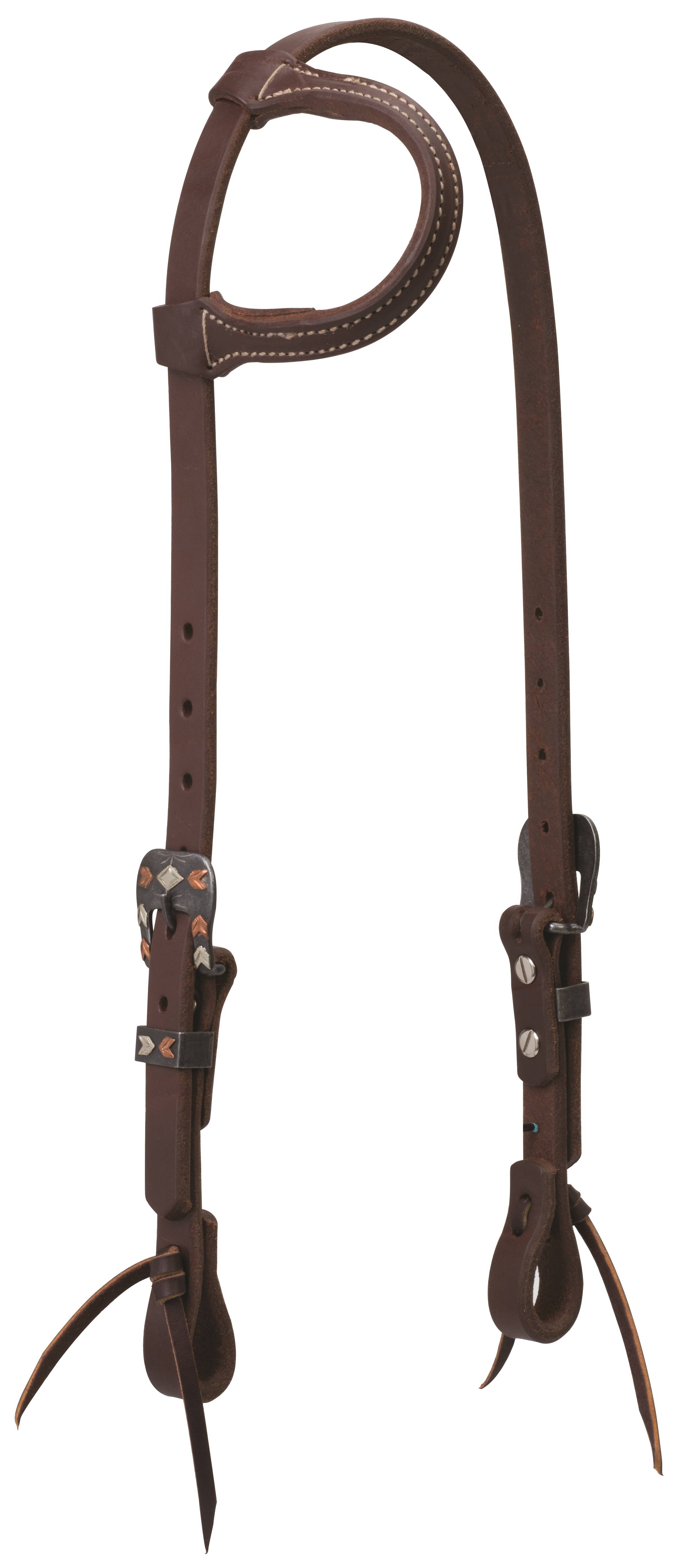 Weaver Working Tack Chevron Designer Hardware Sliding Ear Headstall