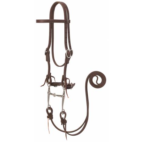 Weaver Working Tack Pony Bridle - 4-1/2" Snaffle Mouth Tom Thumb Bit
