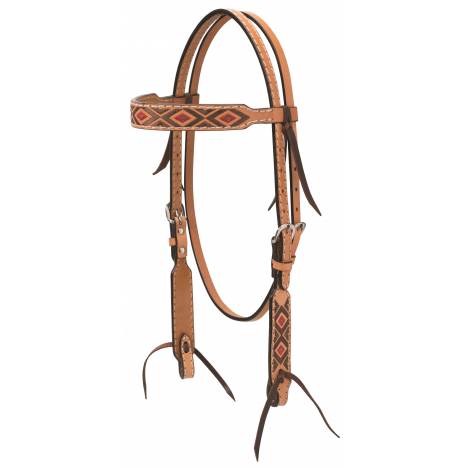 Weaver Turquoise Cross 5/8" Browband Headstall