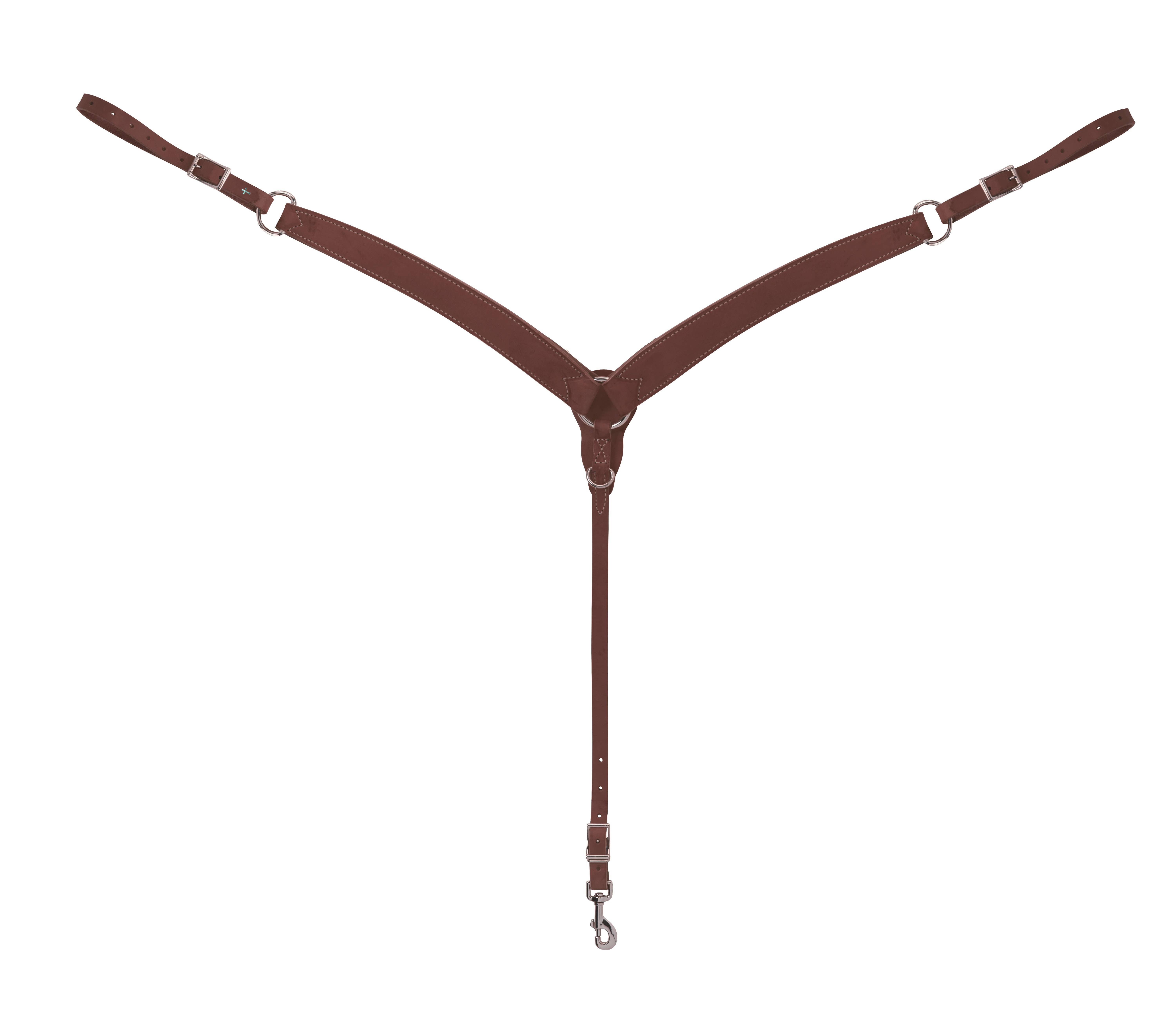 Weaver Turquoise Cross Contoured Skirting Leather Breast Collar