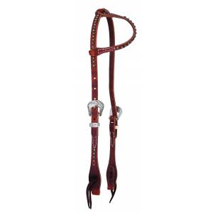 Reinsman Rosewood Harness Side Ear Headstall with Dots