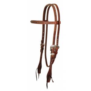 Reinsman Rosewood Harness Browband Headstall with Dots
