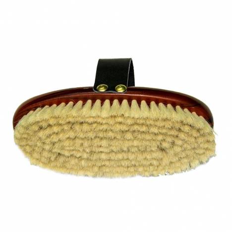 Goat Bristle Brush with Leather Hand Strap