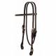 Reinsman Chocolate Bridle Leather Browband Headstall w/Spots