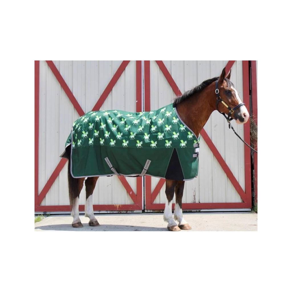 TuffRider 1200D Ripstop Horse Print Standard Neck Two Tone Turnout - 220gms