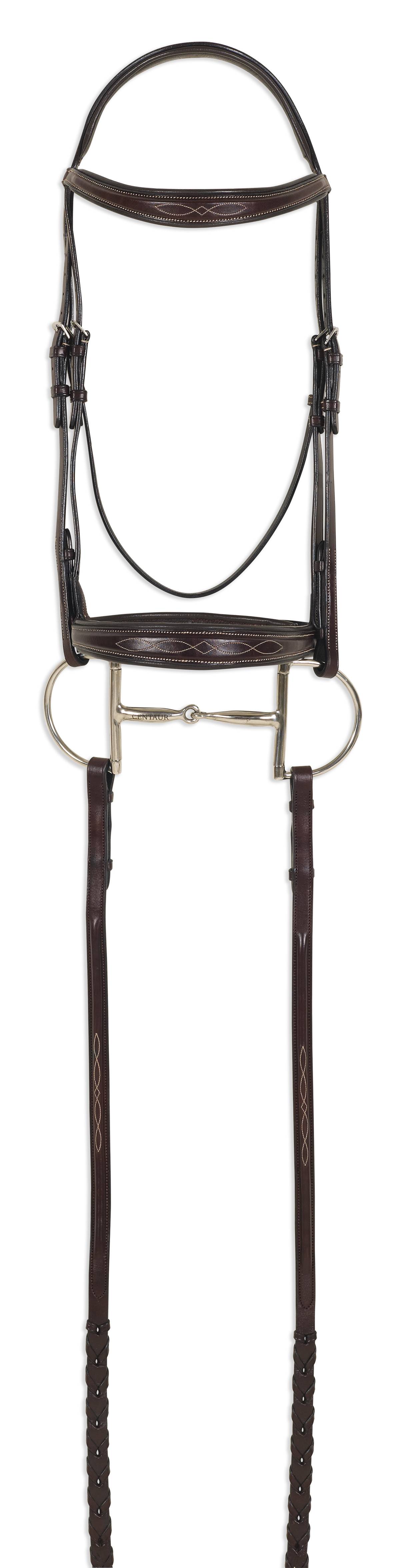 470462DKBRNOS Pessoa Pro Fancy Stitched Tapered Bridle sku 470462DKBRNOS