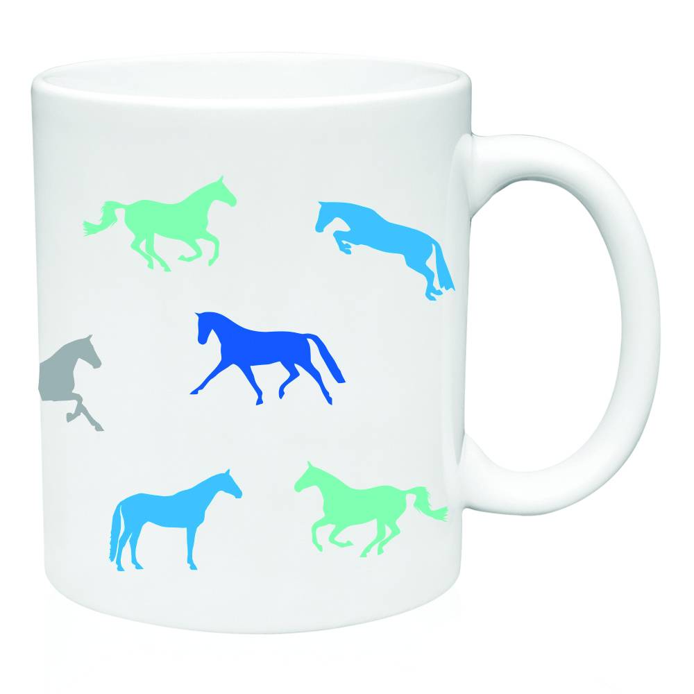 Kelley Blue Multi Horse Mug
