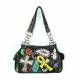Savana Handbag W/ Cross, Peace, & Paisley Cutouts