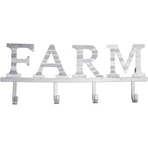 Gift Corral Corrugated Metal 4 Hook Sign