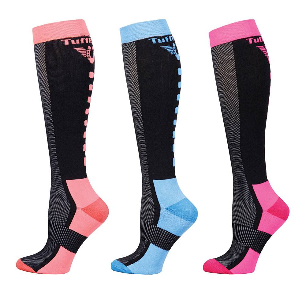 TuffRider Ventilated Neon Knee Hi Socks
