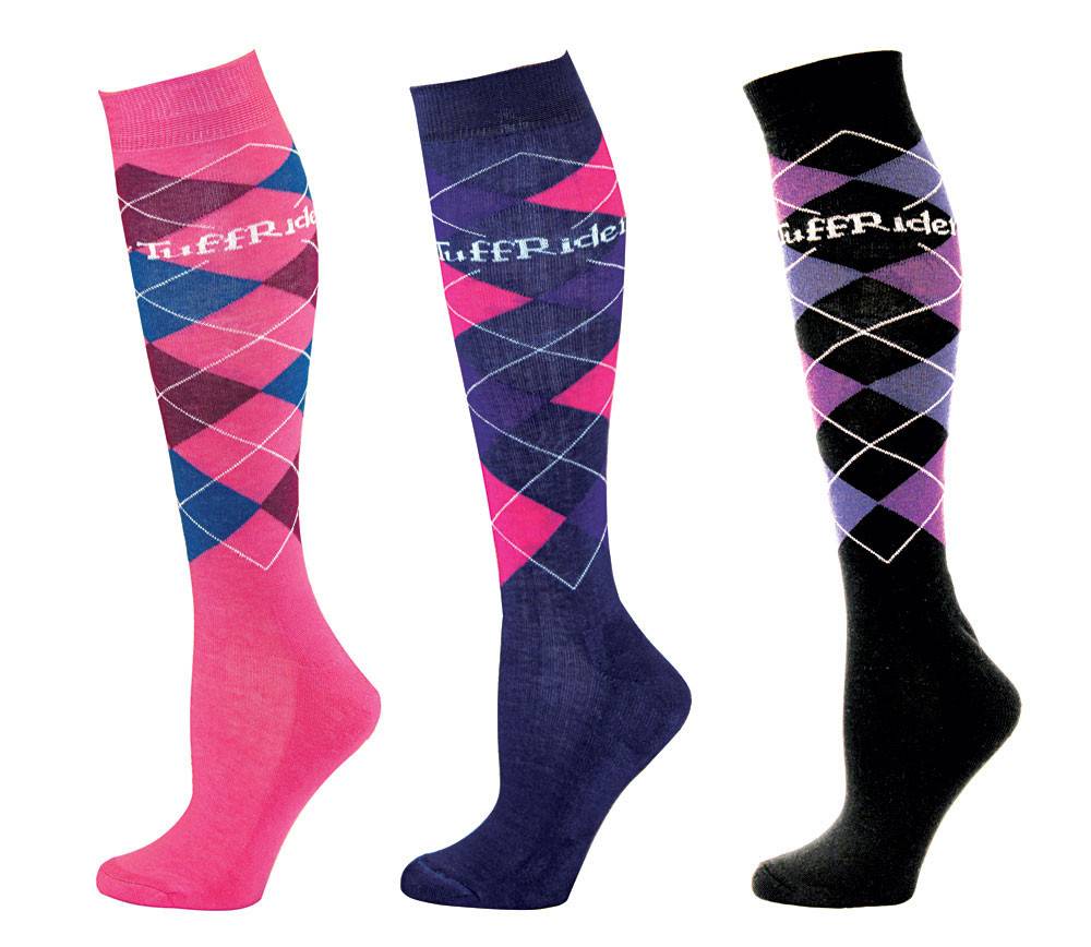 TuffRider Argyle Knee Hi Socks
