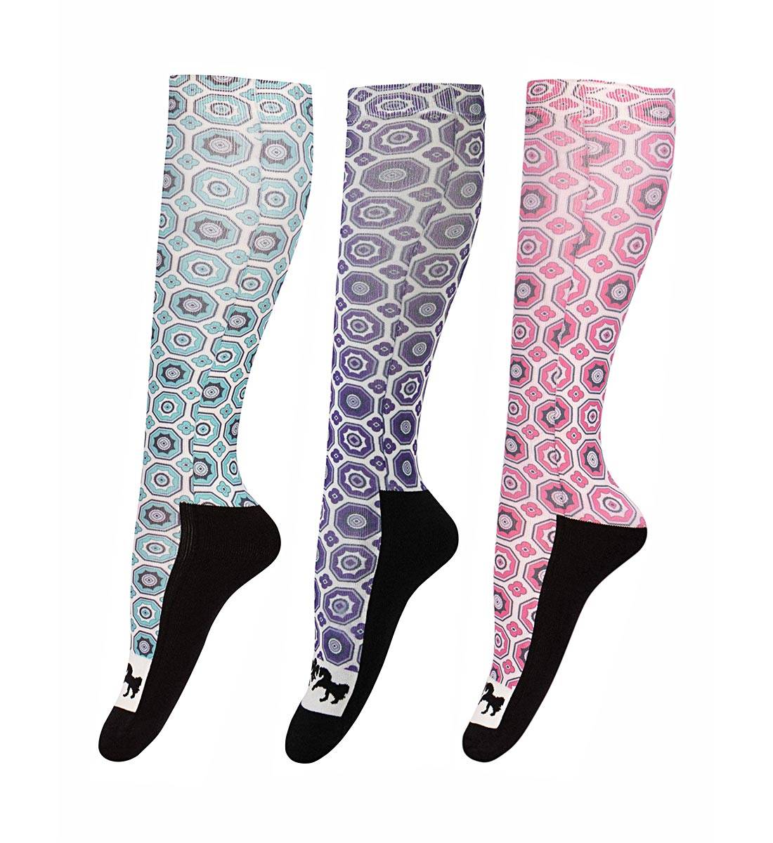 Equine Couture Kelsey Padded Boot Socks- 3 Pack