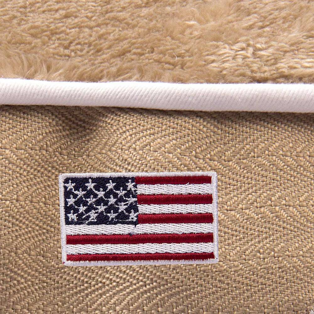 Halo American Flag Round Dog Bed | HorseLoverZ