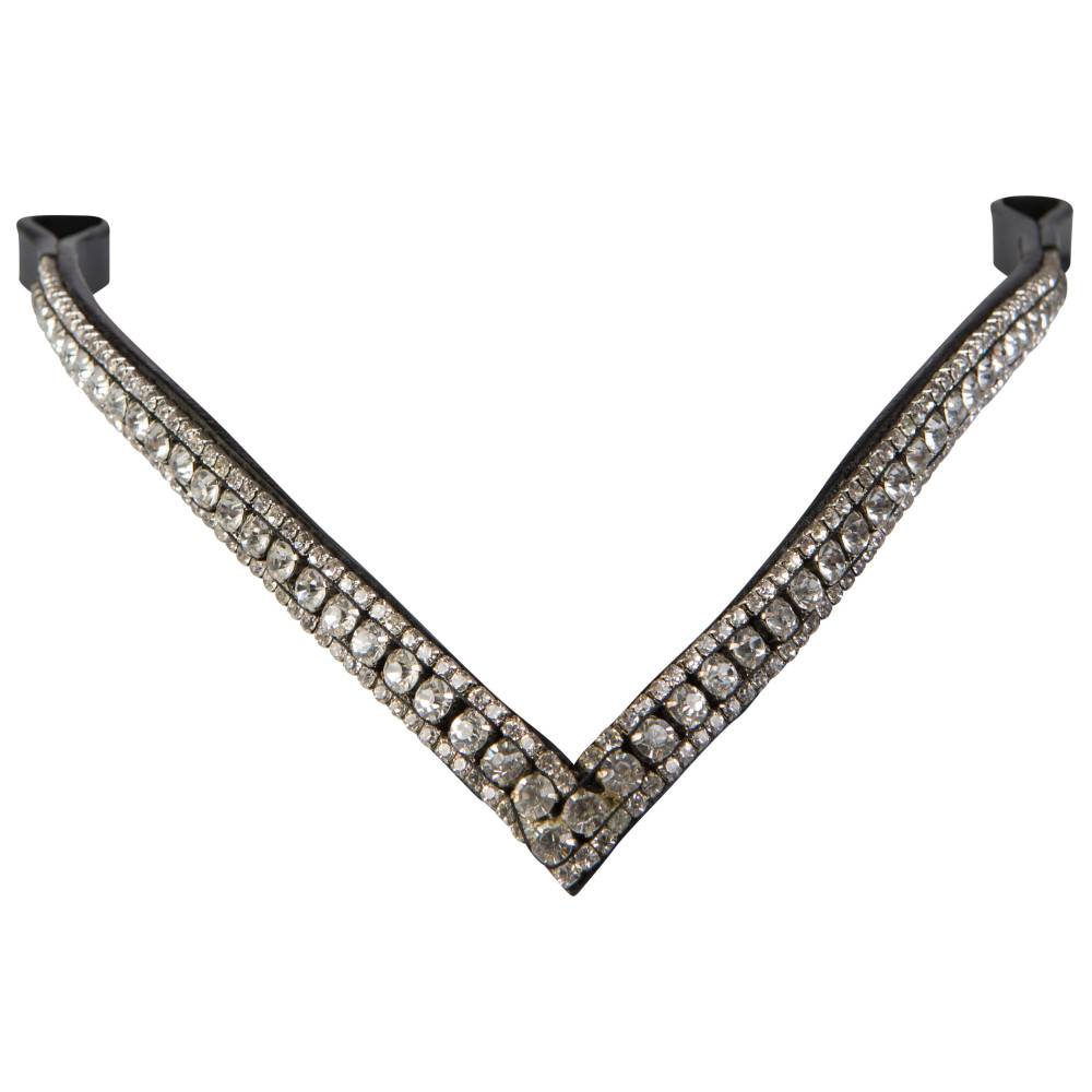 10494-BL/WH-P Horze Briana Browband sku 10494-BL/WH-P