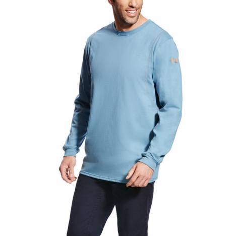 Ariat Mens Flame Resistant AC Long Sleeve Crew - Steel Blue