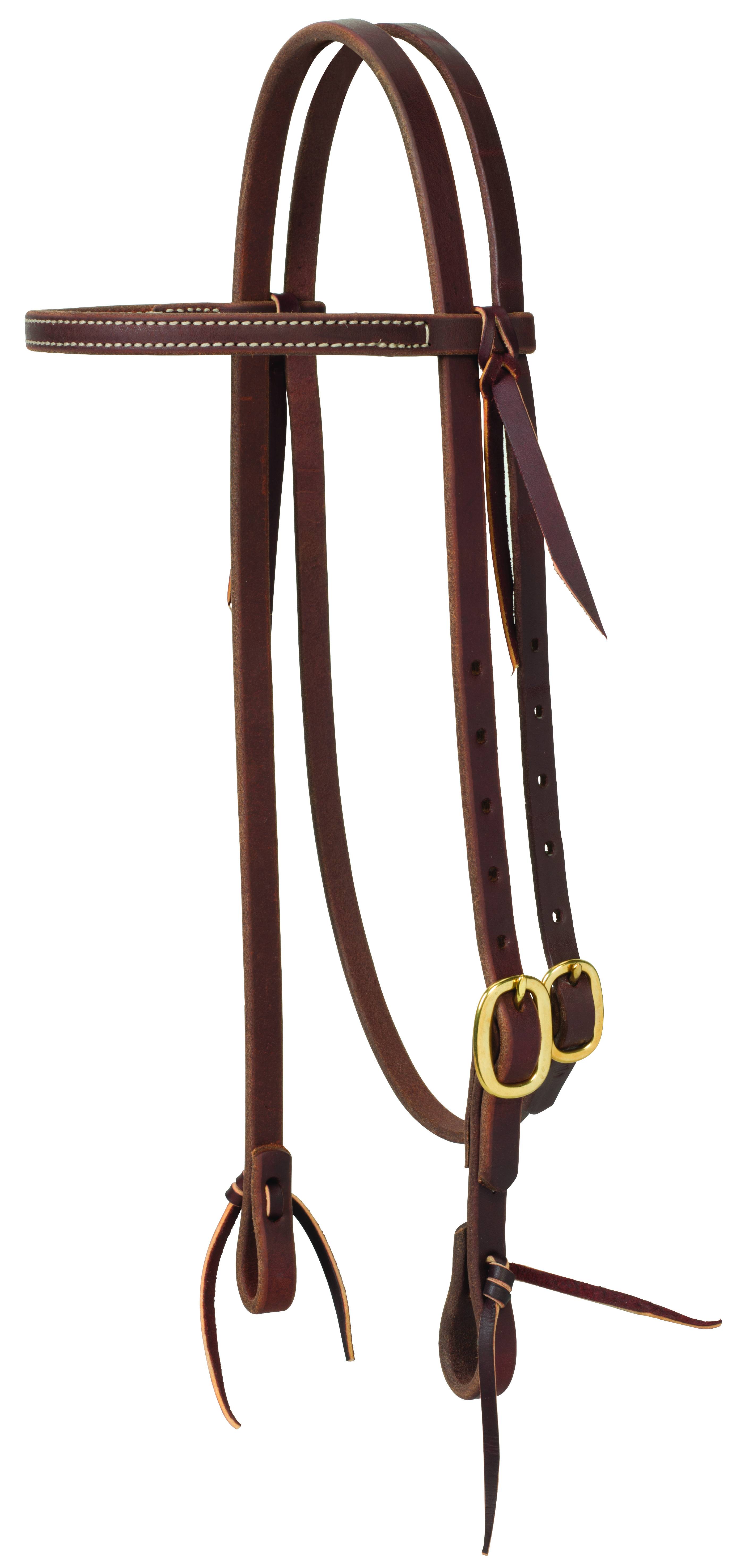 Weaver Working Tack Straight Browband Brass Buckle Headstall