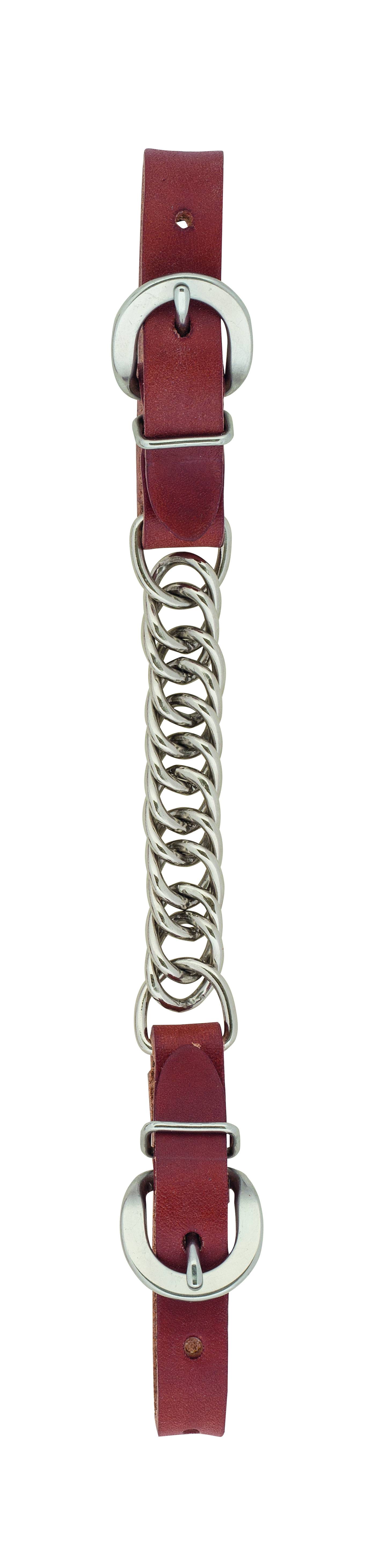 Weaver Canyon Rose Flat Link Nickel Plated Chain Curb Strap
