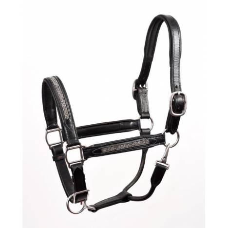 Perri's Bling Padded Leather Halter - Silver