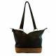 Leather Handbag with Decorative Leaf Tooling - Mia
