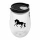 Acrylic Drinking Horse Tumbler with Lid