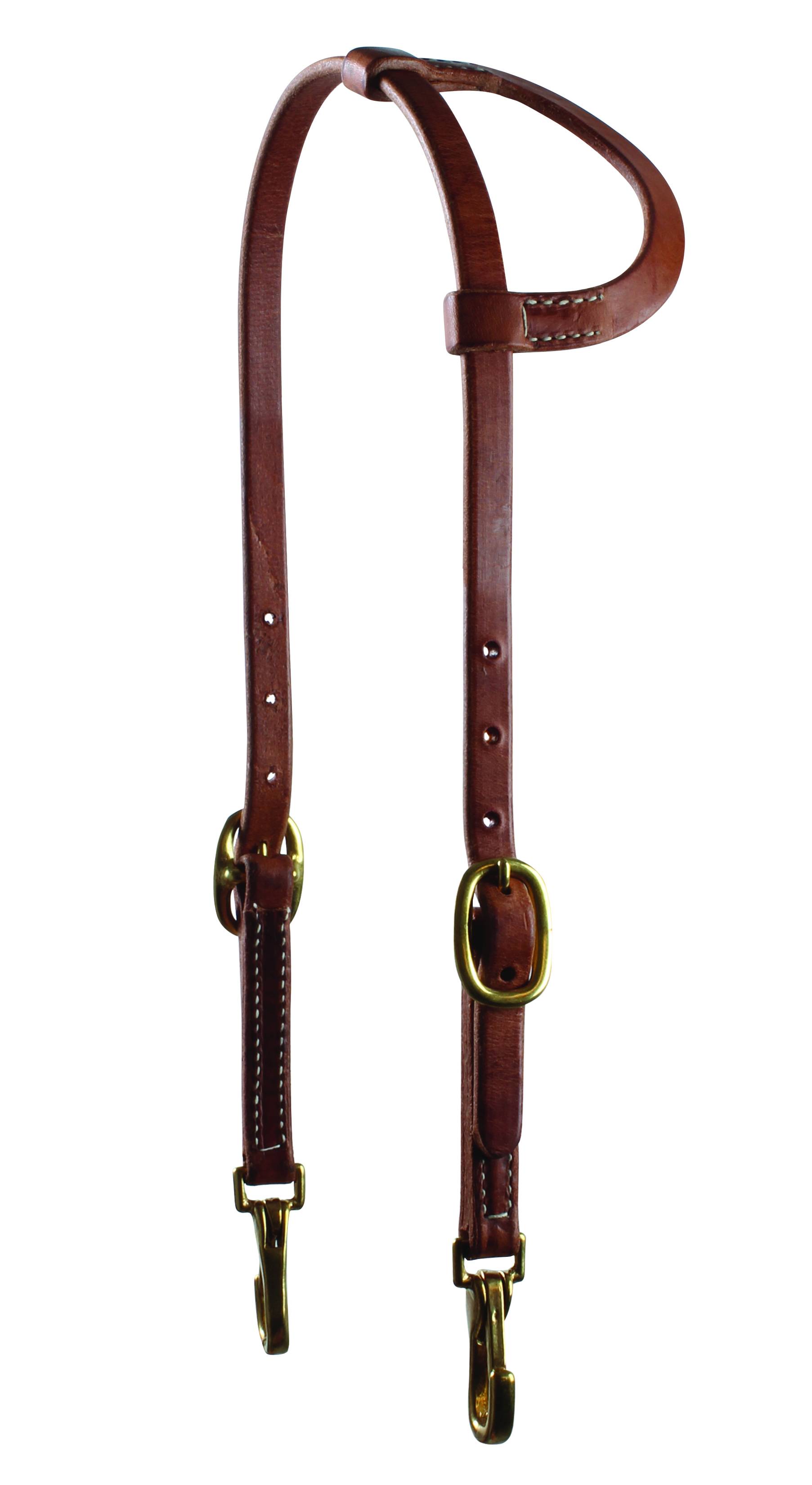 Schutz By Professionals Choice Flat Ear Brass Snap Headstall