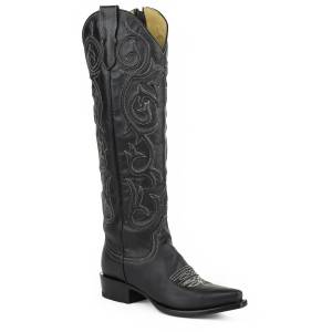 Stetson Ladies Blair Over The Knee Snip Toe Cowgirl Boots