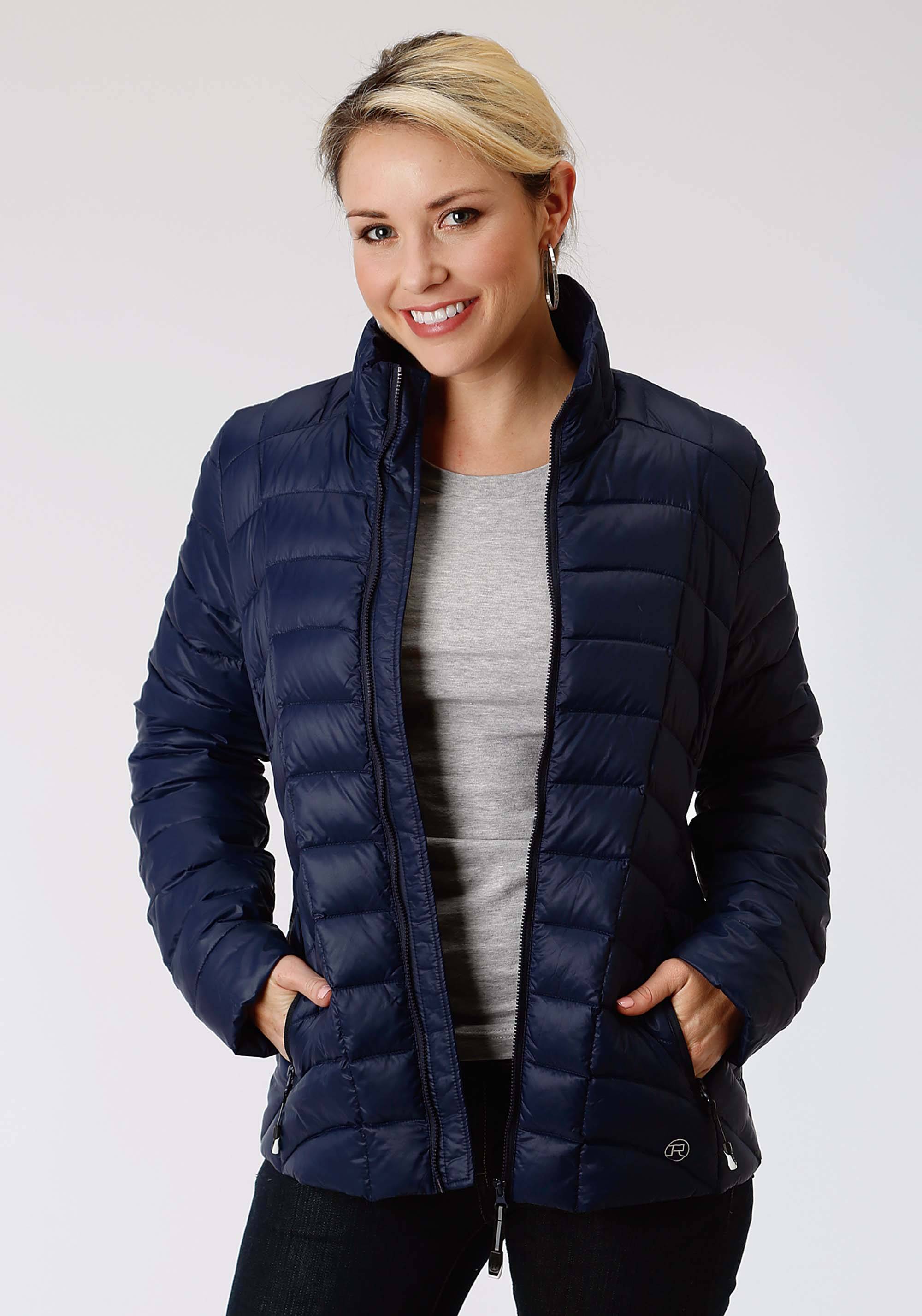 Roper Ladies Navy Blue Crushable Parachute Jacket