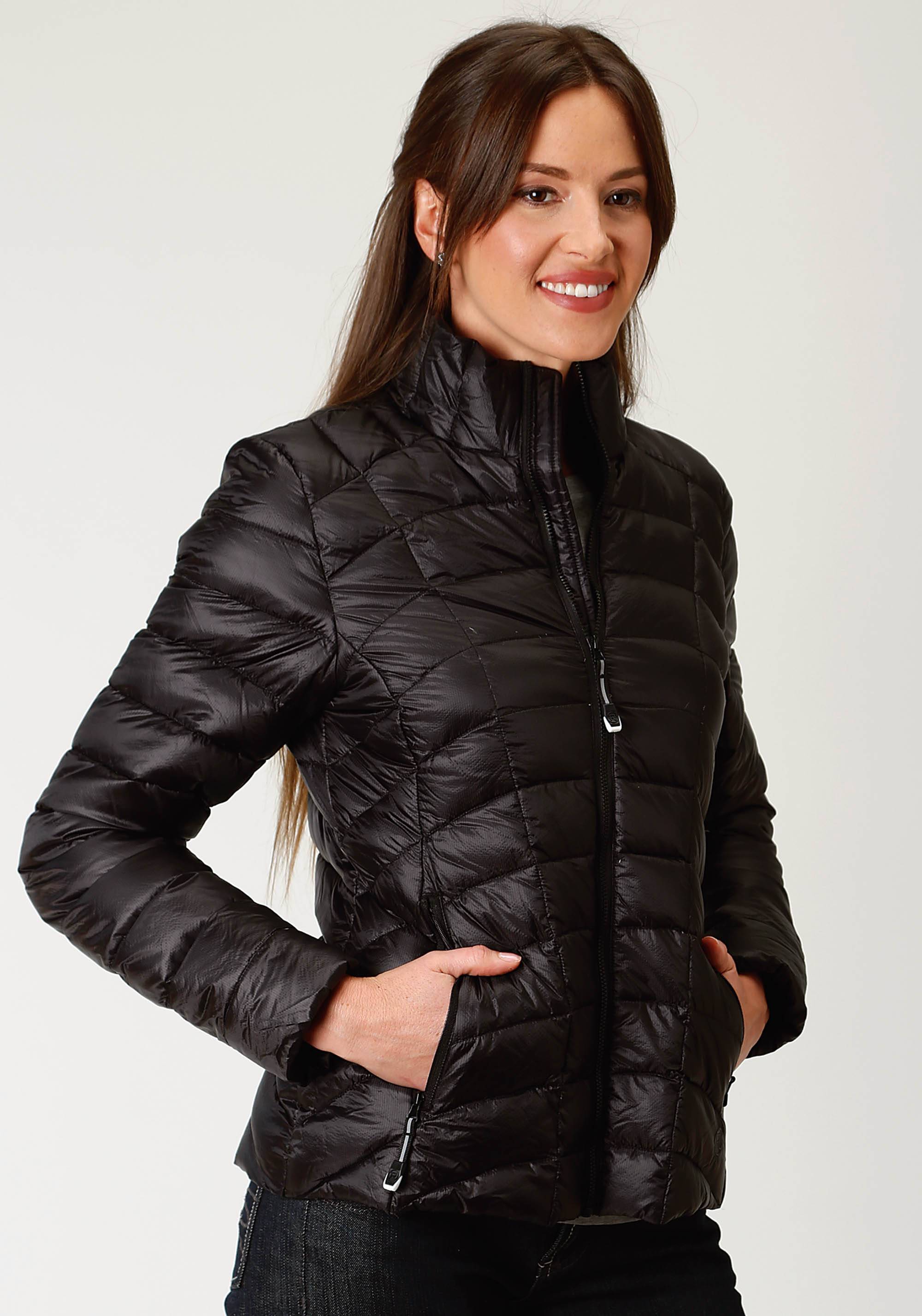 Roper Ladies Black Crushable Parachute Jacket