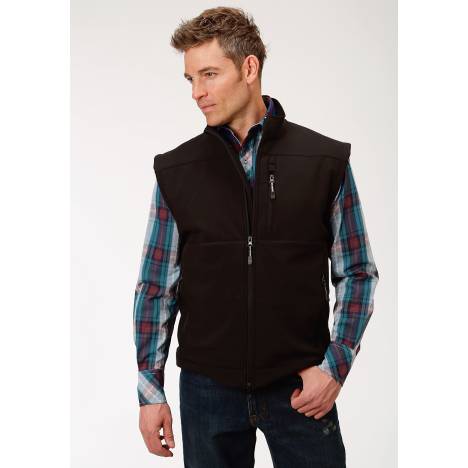 Roper Men's Conceal Carry Soft Shell Vest - Black