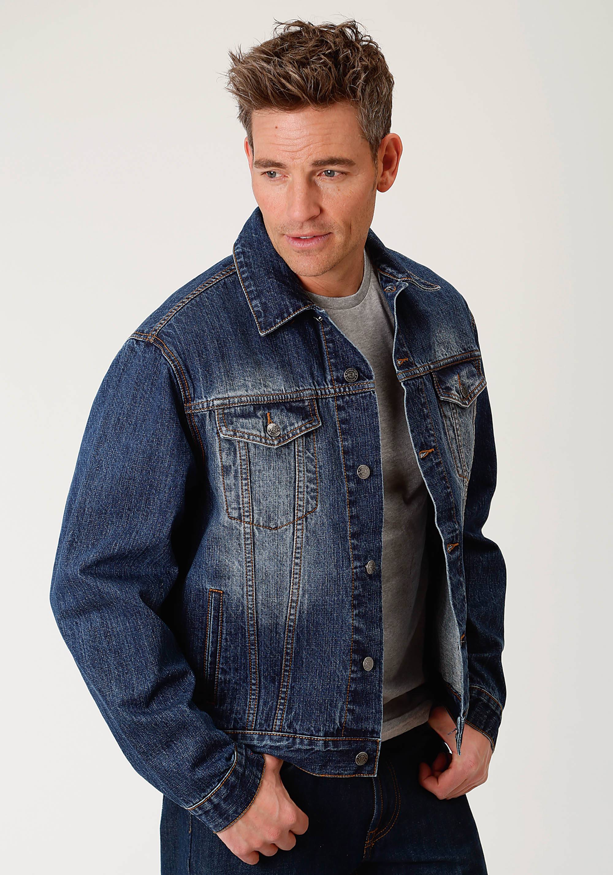 Roper Men's Rangegear Denim Jean Jacket - Blue