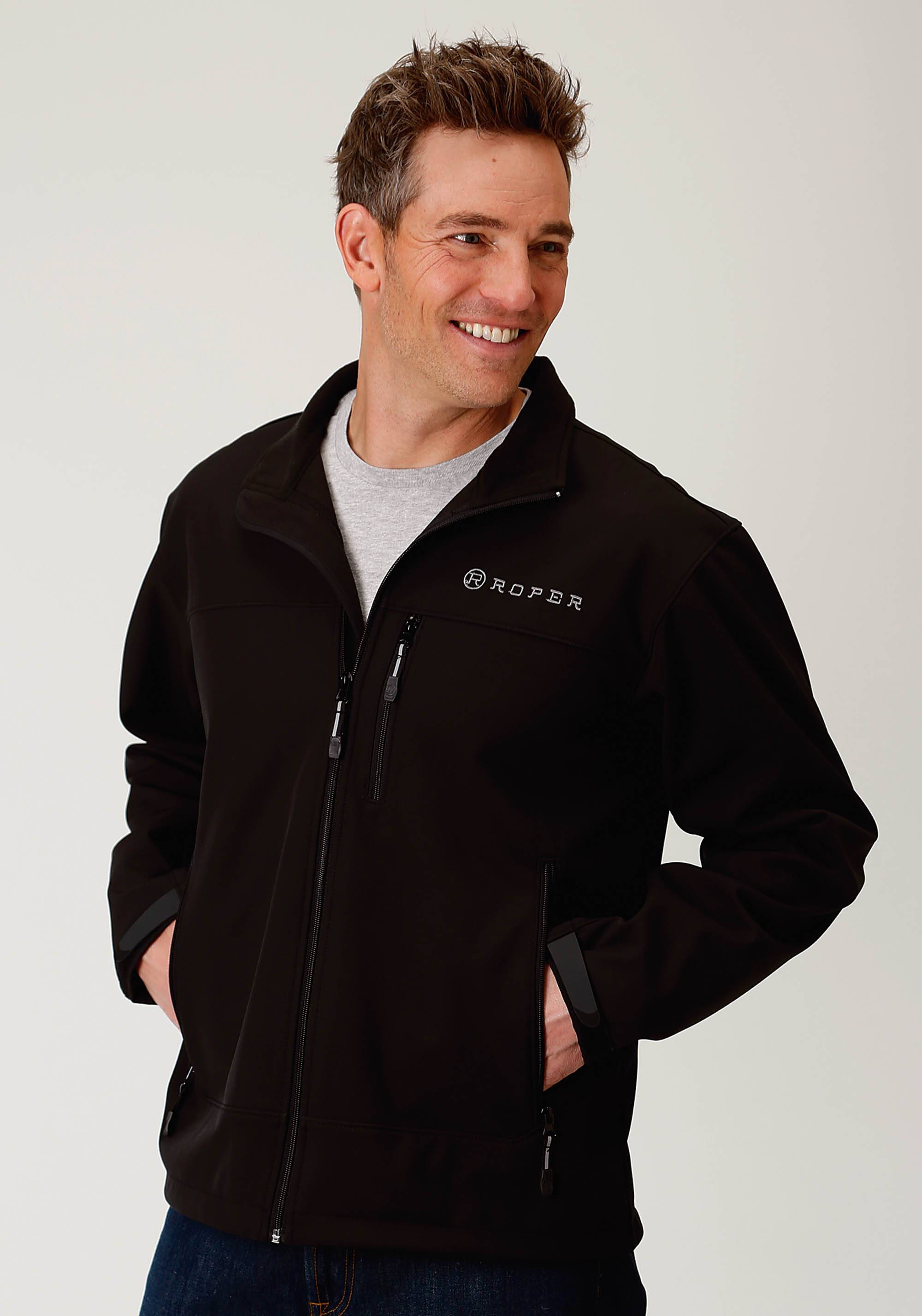 Roper Men's Bonded Softshell Jacket - Black