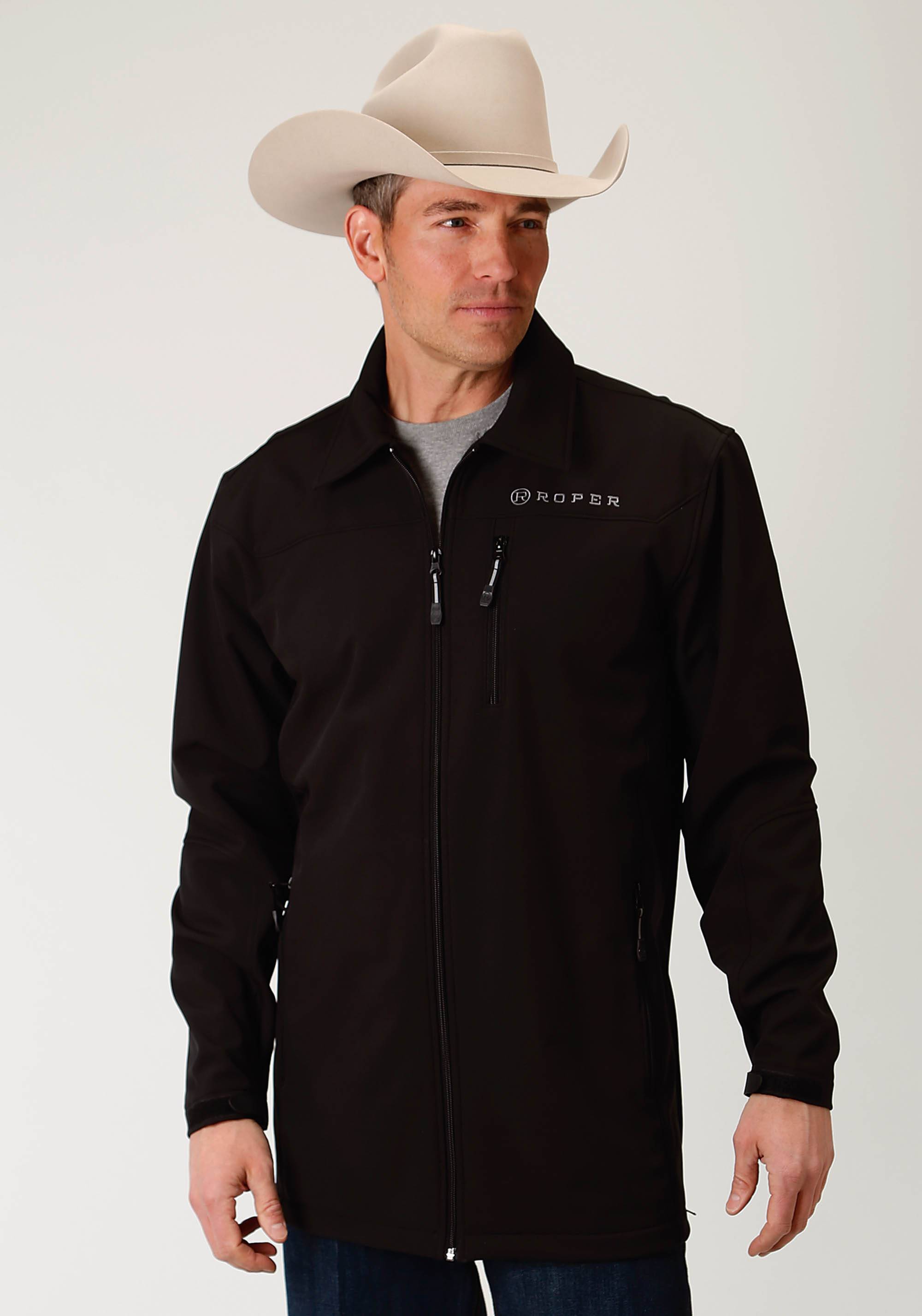 Roper Men's Bonded Softshell Barn Jacket - Black