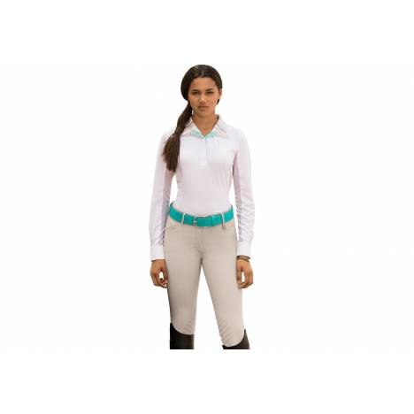 Romfh Ladies Sarafina Knee Patch Euroseat Breeches - White Sand