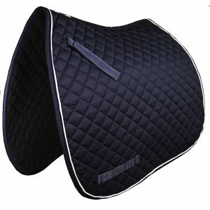 GATSBY Premium Dressage Saddle Pad - Navy with White Piping