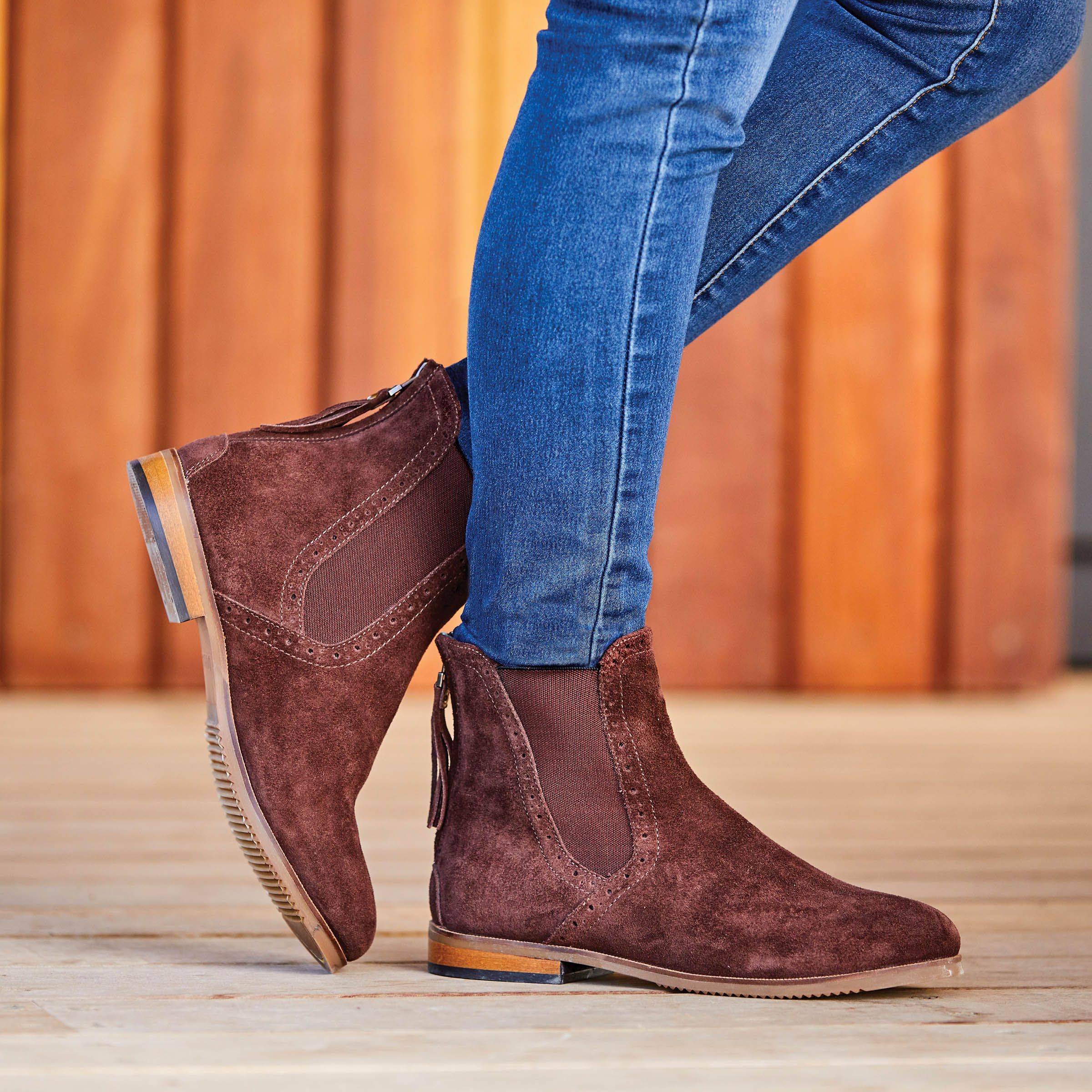 ladies suede boots