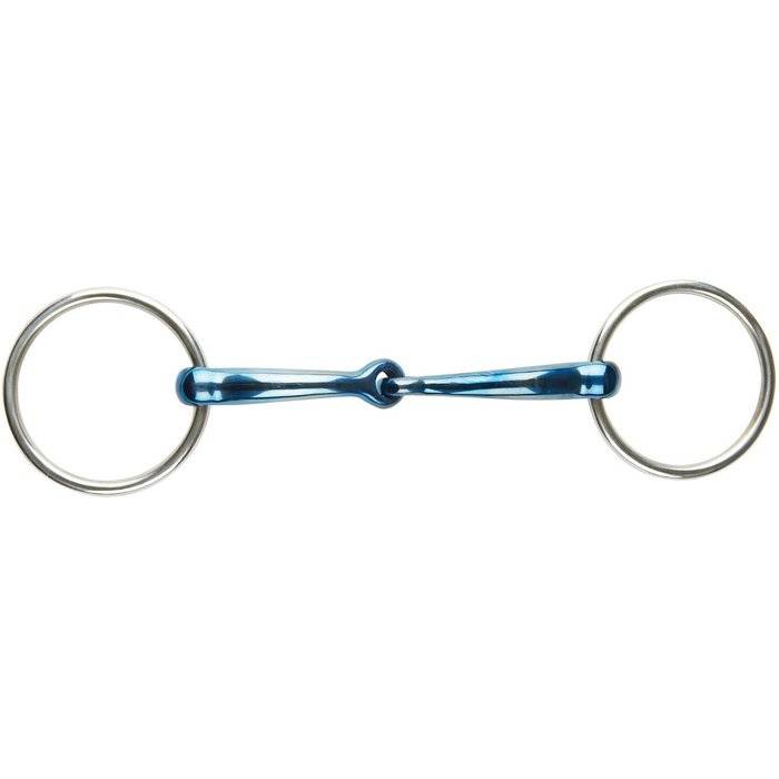 JP Korsteel Blue Steel Jointed Loose Ring Snaffle Bit