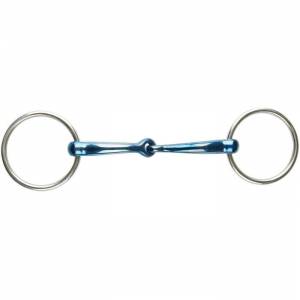 JP Korsteel Blue Steel Jointed Loose Ring Snaffle Bit