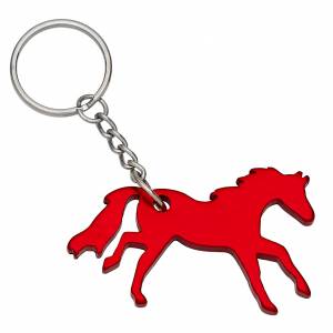 Lila Galloping Horse Key Chain - Red