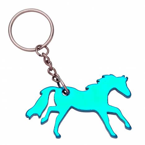 Lila Galloping Horse Key Chain