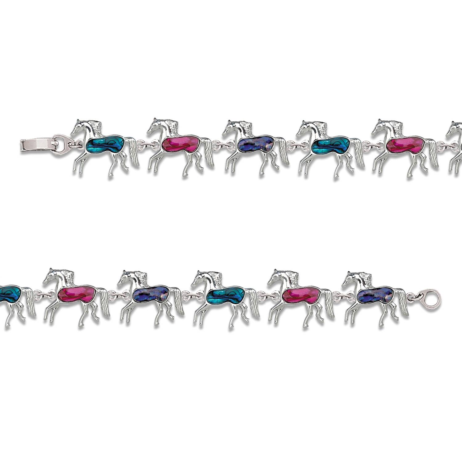 Paua shell horse pony kids bracelet western jewelry 