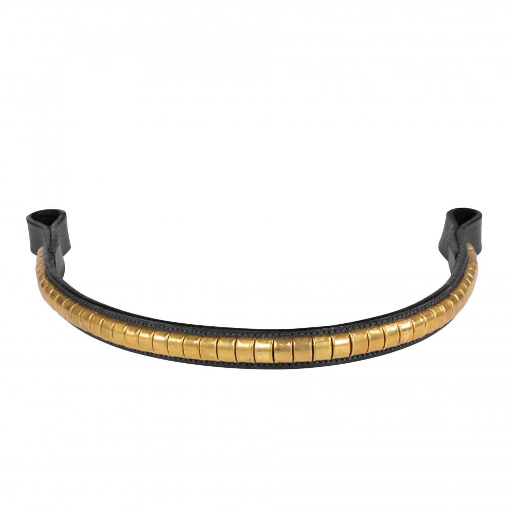 10489-BL/BRS-F Horze Brass Clincher Browband sku 10489-BL/BRS-F
